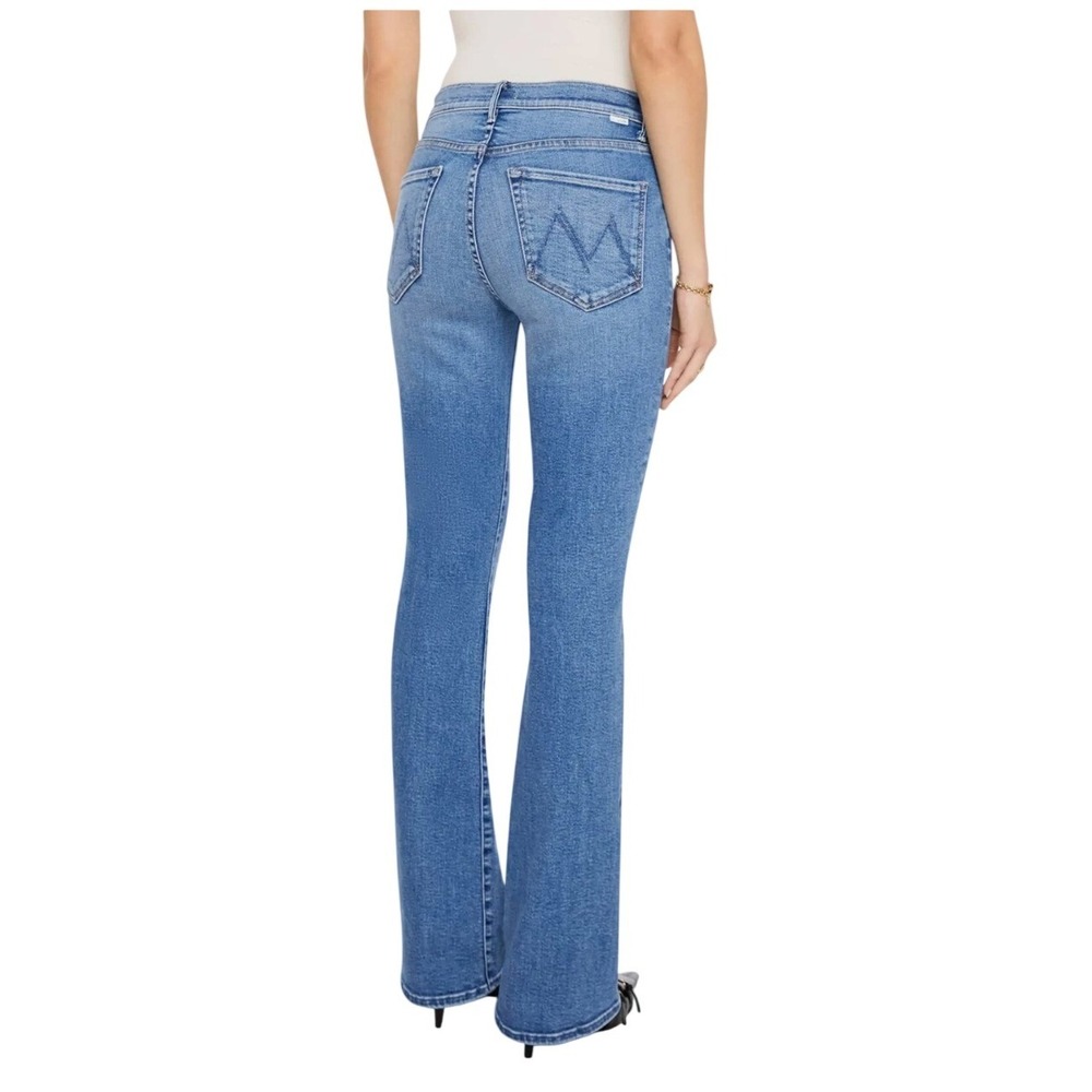 Mother The Down Low Weekender Sneak Jeans Size 27 Out Of The Blue Stretch